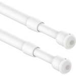 Lot de 2 petites barres de serrage extensibles sans perage pour rideaux tringles de serrage (30 - 50 ...
