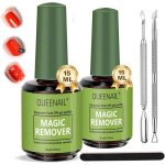 Lot de 2 pi�ces dissolvant vernis semi permanent 15ml produit pour enlever le semi permanent gel nail ...