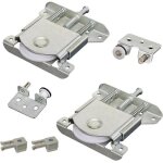 Lot de 2 pièces de porte coulissante pour roulettes de garde - robe glissières guides roulements à billes ... Lot de 2 pièces de porte coulissante pour roulettes de garde - robe glissières guides roulements à billes ...