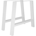 Lot de 2 pieds de table en forme de a 60 / 80x72 cm blanc