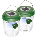 Lot de 2 pi�ges � gu�pes dext�rieur � suspendre avec lumi�re led - r�utilisables - pour cour terrasse ...