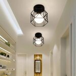 Lot de 2 plafonnier r�tro industrielle abat - jour luminaire culot e27 pour salle de bain chambre cuisine ...