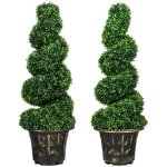 Lot de 2 plantes artificielles buis résistants aux uv arbre artificiel 90 cm avec pot pour intérieur ... Lot de 2 plantes artificielles buis résistants aux uv arbre artificiel 90 cm avec pot pour intérieur ...