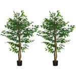 Lot de 2 plantes artificielles - ficus hauteur 150 m - tronc branches liane lichen feuilles grand réalisme ... Lot de 2 plantes artificielles - ficus hauteur 150 m - tronc branches liane lichen feuilles grand réalisme ...