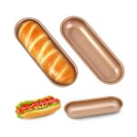 Lot de 2 plaques de cuisson pour baguette 178 cm antiadhésives moule à pain moule à pain hot dog moule ... Lot de 2 plaques de cuisson pour baguette 178 cm antiadhésives moule à pain moule à pain hot dog moule ...