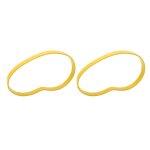 Lot de 2 pneus antid�rapants pour scie � ruban de 8 pouces - caoutchouc jaune remplacement pour travail ...