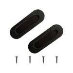 Lot de 2 poignes encastrables pour porte coulissante poignes en mtal avec vis pour tiroirs et armoires ...