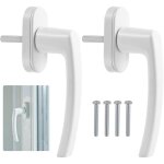 Lot de 2 poign�es de fen�tre en acier en plastique serrure de fen�tre coulissante poign�e de porte de ...