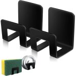 Lot de 2 porte - ponges pour vier de cuisine en acier inoxydable sus304 de qualit suprieure noir