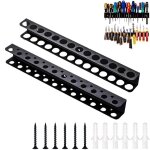 Lot de 2 porte - outils muraux en m�tal avec 14 et 23 trous porte - pinces tournevis porte - outils organiseur ...
