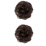 Lot de 2 postiches chignons avec Élastique perruque bouclée en fibre résistante à la chaleur ultra - ... Lot de 2 postiches chignons avec Élastique perruque bouclée en fibre résistante à la chaleur ultra - ...