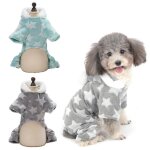 Lot de 2 pyjamas pour petit chien combinaison dhiver en polaire  capuche avec veste et manteau  4 pattes ...