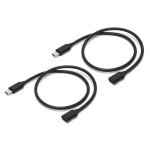 Lot de 2 rallonges de cble mle vers femelle de type c connecteur dalimentation pd cordon dextension ...