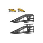 Lot de 2 rampes daccs hydrauliques - charge maximale de 2000kg - avec cric - rampe voiture rglable ...
