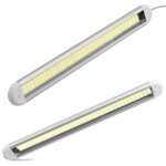 Lot de 2 rglette led 12v 120 led barre de lumire intrieure avec interrupteur pour camping - car caravane ...
