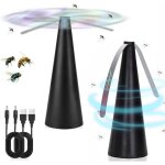 Lot de 2 r�pulsifs anti - mouches �cologiques pour table - aliment�s par usb / batterie - portables - ...