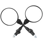 Lot de 2 rétroviseurs latéraux ronds pliables modifiés pour moto kawasaki klx250 kl250 Lot de 2 rétroviseurs latéraux ronds pliables modifiés pour moto kawasaki klx250 kl250