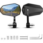 Lot de 2 r�troviseurs de moto r�troviseurs lat�raux � angle r�glable universels pour scooter vtt motos ...