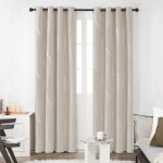 Lot de 2 rideaux effet lin  ?illets 140 x 245 cm pour chambre bb salon