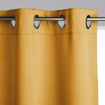 Lot de 2 rideaux occultants jaune moutarde 135x240cm - atmosphera createur dinterieur Lot de 2 rideaux occultants jaune moutarde 135x240cm - atmosphera createur dinterieur