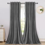 Lot de 2 rideaux occultants en velours de 132x213cm Épaissir isoler la chaleur rideau pour fenêtre chambre ... Lot de 2 rideaux occultants en velours de 132x213cm Épaissir isoler la chaleur rideau pour fenêtre chambre ...