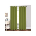 Lot de 2 rideaux occultants verts � ?illets 140x245cm - isolant thermique et phonique pour chambre et ...