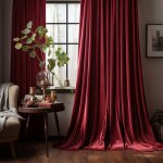 Lot de 2 rideau velour draperies thermique luxurious rideaux isolant anti froid pour salon chambre - ...
