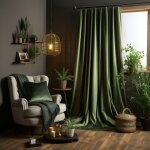 Lot de 2 rideau velour draperies thermique luxurious rideaux isolant anti froid pour salon chambre - ...