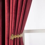 Lot de 2 rideau velour draperies thermique luxurious rideaux isolant anti froid pour salon chambre - ...