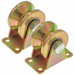 Lot de 2 roues gorge v pour portail coulissant 50 mm en acier capacit de charge 270 kg par roulette couleurs ...