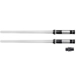 Lot de 2 sabres laser led star wars 66 cm ? sons & lumires ? connectables 132 cm ? enfant + 8 ans