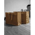 Lot de 2 sacs cabas en toile de jute 100%naturelle 50x35x20 cms