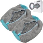 Lot de 2 sacs lavage chaussures filet pour machine � laver avec fermeture �clair filet a linge
