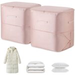 Lot de 2 sacs de rangement compacts et auto - compressants pour vtements pulls et couvertures (rose)?52 ...