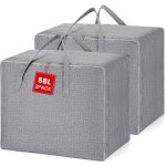Lot de 2 sac rangement vetement sous lit housse rangement couette avec poignée renforcéepour Édredons ... Lot de 2 sac rangement vetement sous lit housse rangement couette avec poignée renforcéepour Édredons ...
