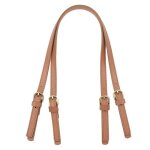 Lot de 2 sangles de sac � main en cuir r�glables en m�tal de rechange marron 65 - 71 cm �tiquette