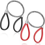 Lot de 2 scies � c�ble pour tuyaux pvc scie � fil en acier inoxydable pour couper les tuyaux en bois ...