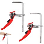 Lot de 2 serre - joints de table en acier avec poignée à levierblocage rapideavec capacité de 160 mm ... Lot de 2 serre - joints de table en acier avec poignée à levierblocage rapideavec capacité de 160 mm ...