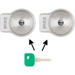 Lot de 2 serrures antivols / cadenas meroni ufo + pour vhicules utilitaires - fermeture automatique