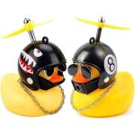 Lot de 2 sonnettes de vlo canard jaune avec hlices rglables 65x75x6cm