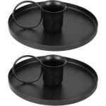 Lot de 2 supports de chandeliers en fer porte - bougie conique en m�tal support support pour chandelier ...