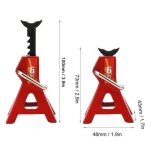 Lot de 2 supports de cric en m�tal 6t pour voiture t�l�command�e 1 / 10 rouge