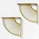 Lot de 2 support dtagre triangle en forme dventail dor en mtal flottantquerres murales querre ...