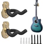 Lot de 2 supports muraux pour guitare - avec protection en �ponge - en m�tal - convient � tous les types ...