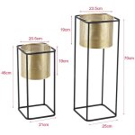 Lot de 2 supports de plante set cache pot pot de fleur bac a fleurs vase metal tailles differentes noir ... Lot de 2 supports de plante set cache pot pot de fleur bac a fleurs vase metal tailles differentes noir ...