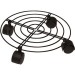 Lot de 2 supports ronds en mtal robuste pour plantes en pot avec roulettes pour intrieur et extrieur ...