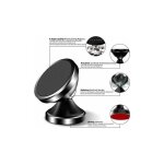 Lot de 2 supports tlphone voiture magntiques 360 rotation aimant adhsif universel gps / noir label ...