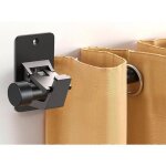 Lot de 2 supports de tringle � rideaux auto - adh�sifs sans per�age en abs ? fixation extra solide pour ...