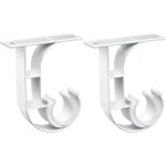 Lot de 2 supports de tringle � rideaux de plafond robustes en alliage daluminium avec boucle pour tringles ...