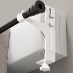 Lot de 2 supports de tringle  rideaux sans perage - fixations universelles pour coffre de volet roulant ...